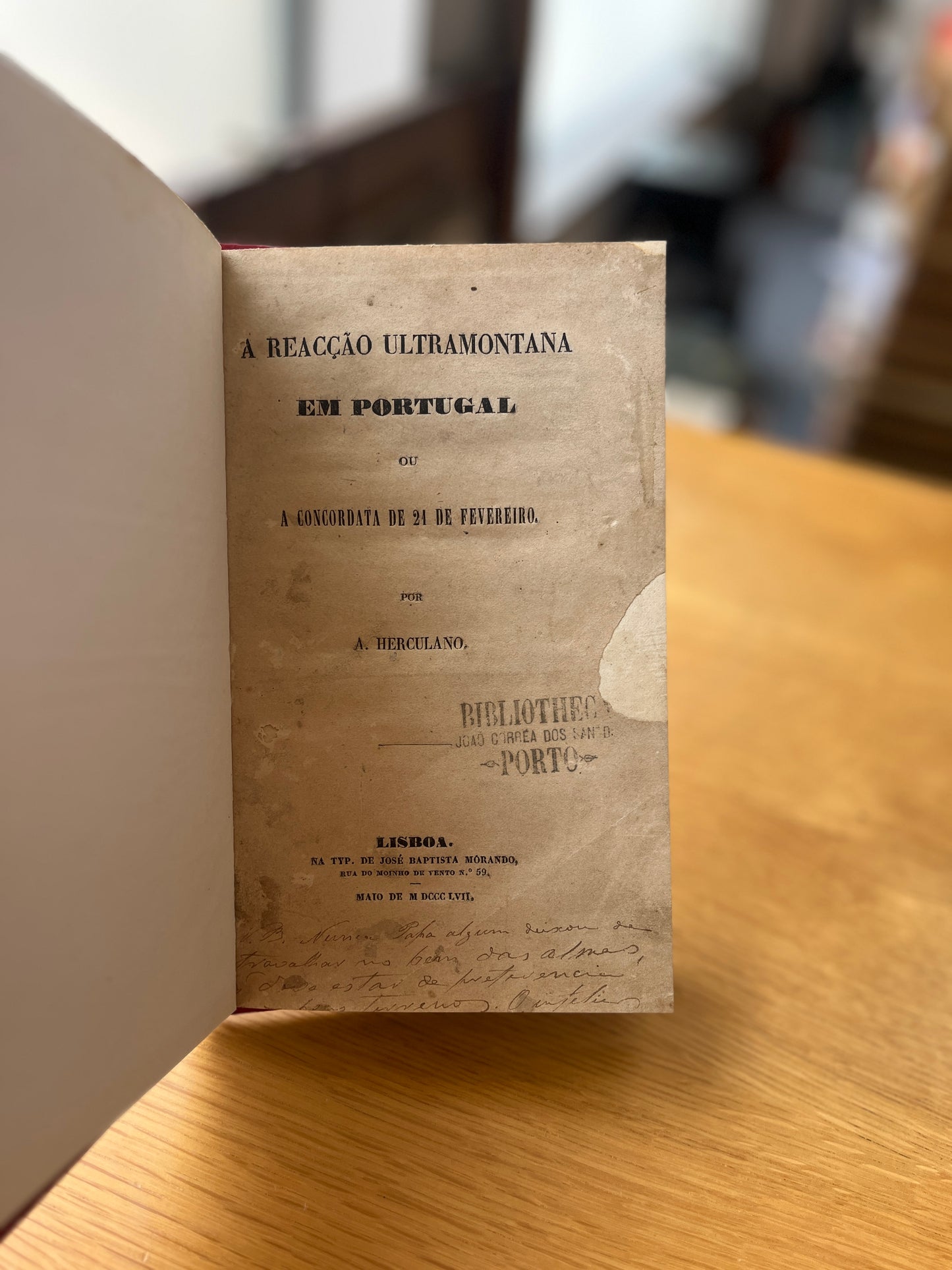 A REACÇÃO ULTRAMONTANA EM PORTUGAL