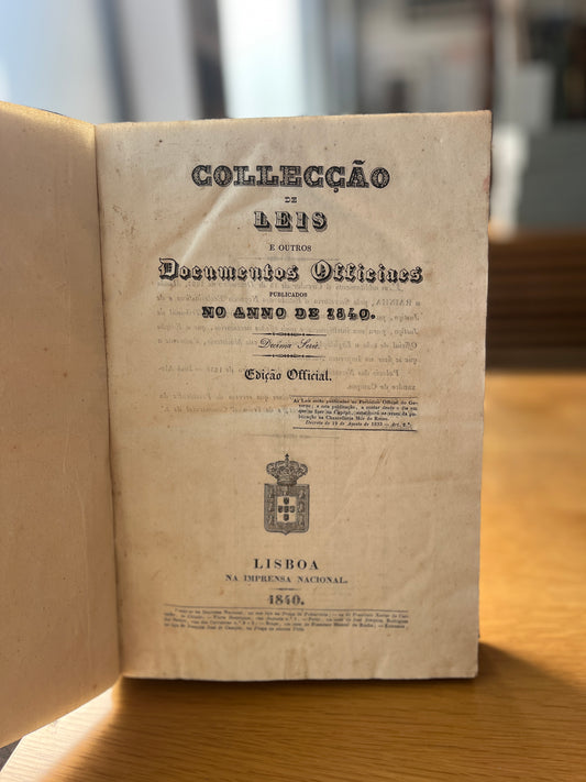 COLLECÇÃO DE LEIS E OUTROS DOCUMENTOS OFFICIAES