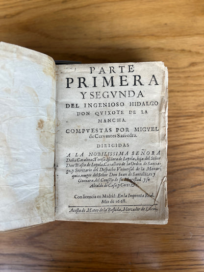 PARTE PRIMERA Y SEGUNDA DEL INGENIOSO HIDALGO DON QUIXOTE DE LA MANCHA