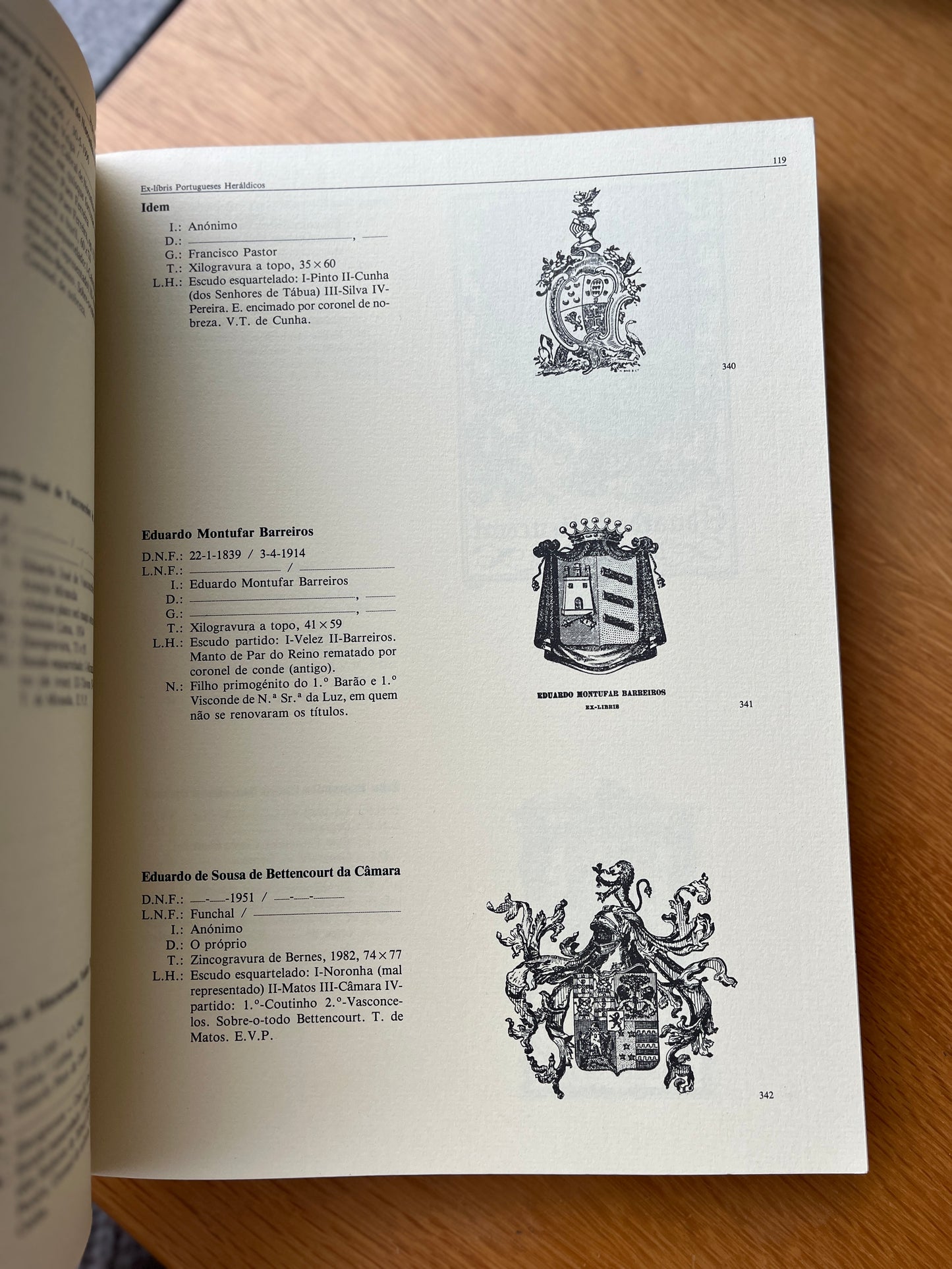 EX-LIBRIS PORTUGUESES HERÁLDICOS, TOMO I E II