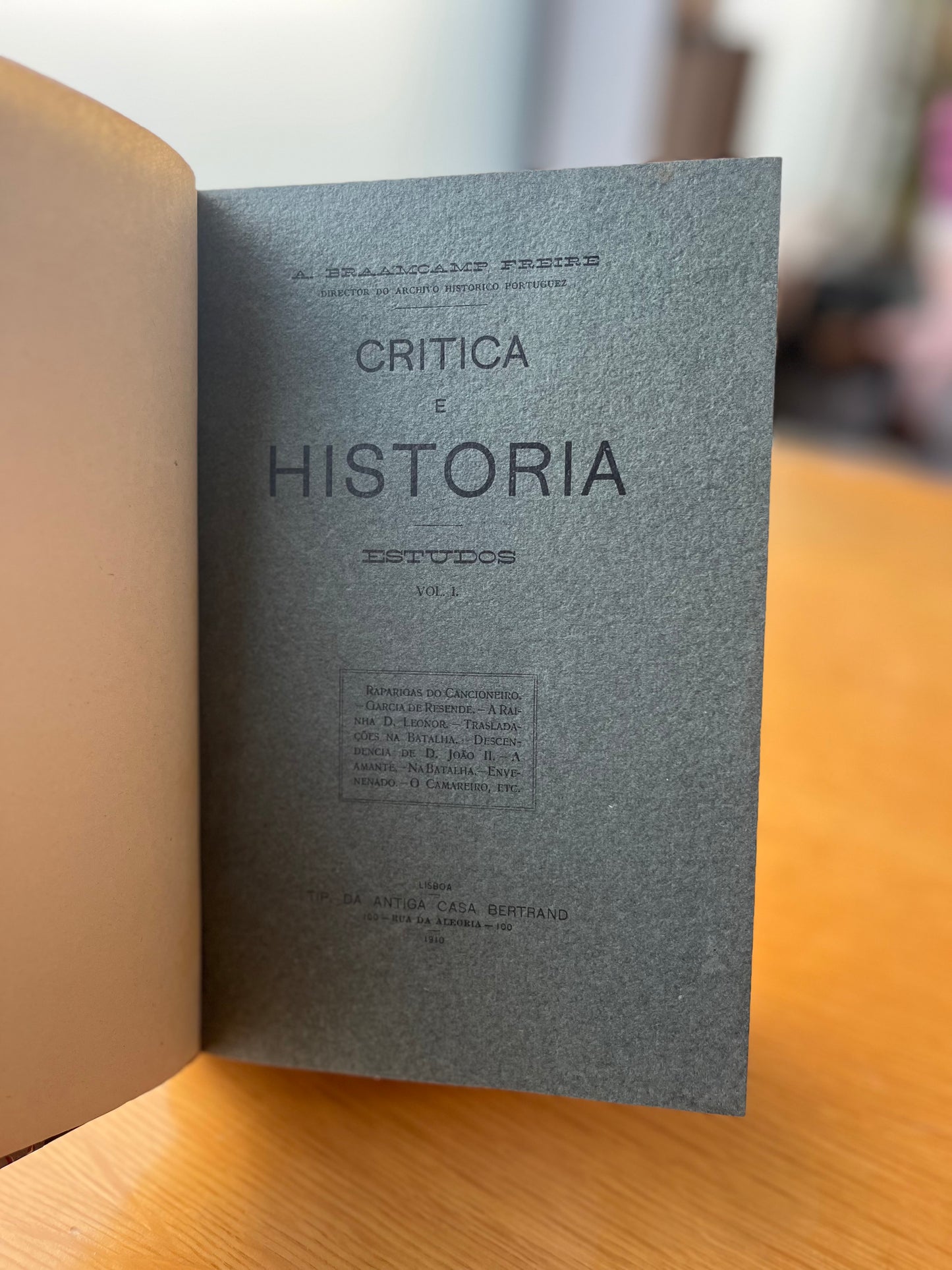 CRITICA E HISTORIA - ESTUDOS, VOL. 1