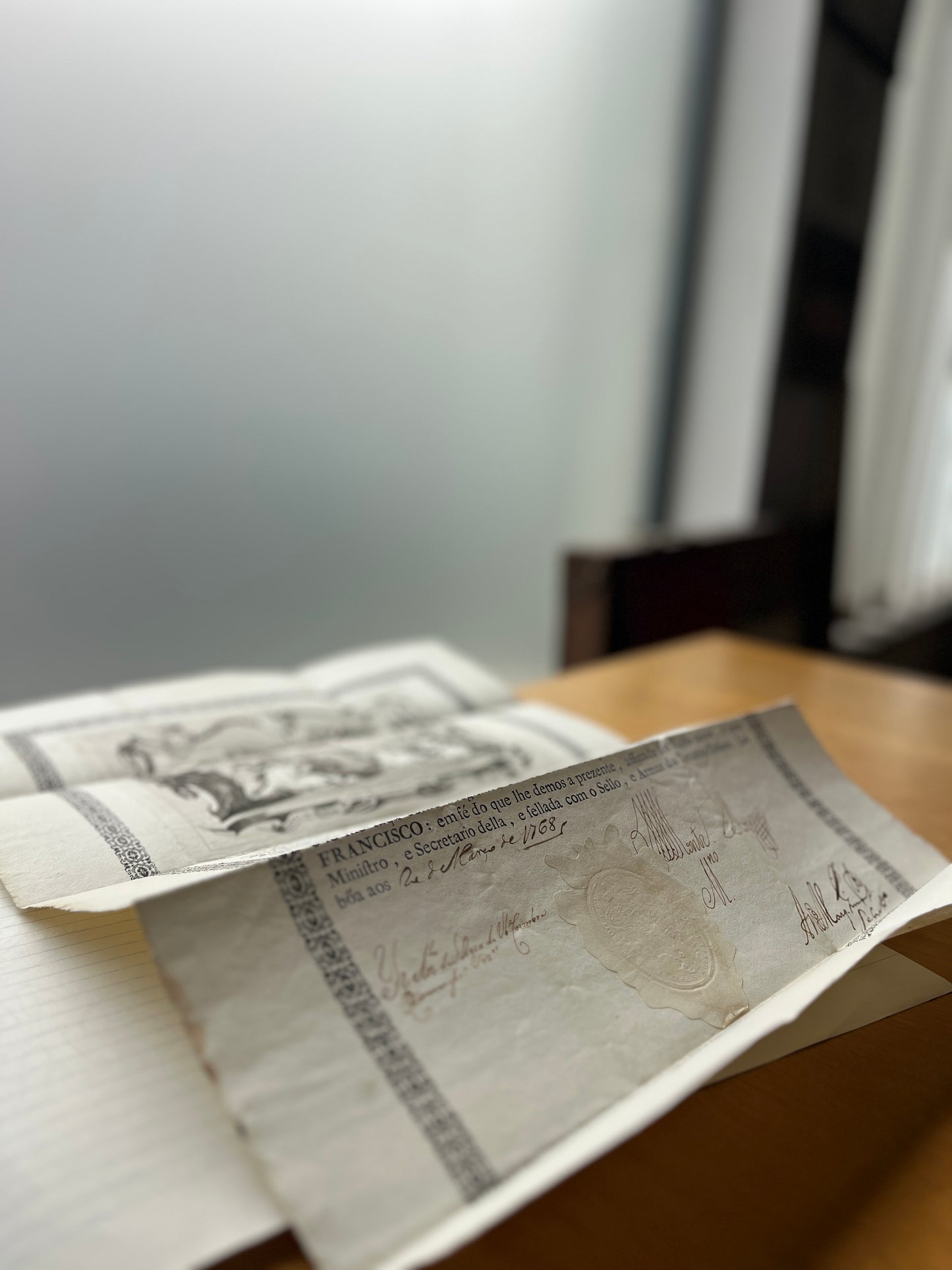 DIPLOMA IMPRESSO DA VENERÁVEL ORDEM TERCEIRA DA PENITÊNCIA DE SÃO FRANCISCO,