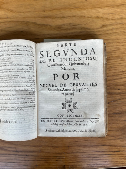 PARTE PRIMERA Y SEGUNDA DEL INGENIOSO HIDALGO DON QUIXOTE DE LA MANCHA