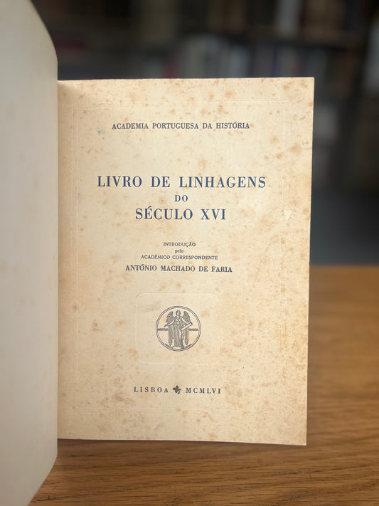 LIVRO DE LINHAGENS DO SECULO XVI