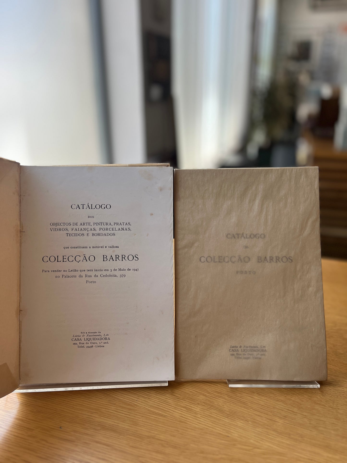 CATÁLOGO DA COLECÇÃO BARROS PORTO, 2 VOL.