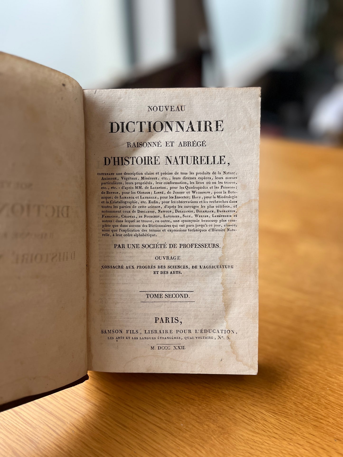 NOUVEAU DICTIONNAIRE RAISONNÉ ET ABRÉGÉ D'ISTOIRE NATURELLE, 2 VOL.