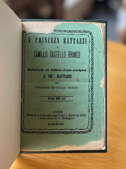 A PRINCEZA RATTAZZI E CAMILLO CASTELLO BRANCO