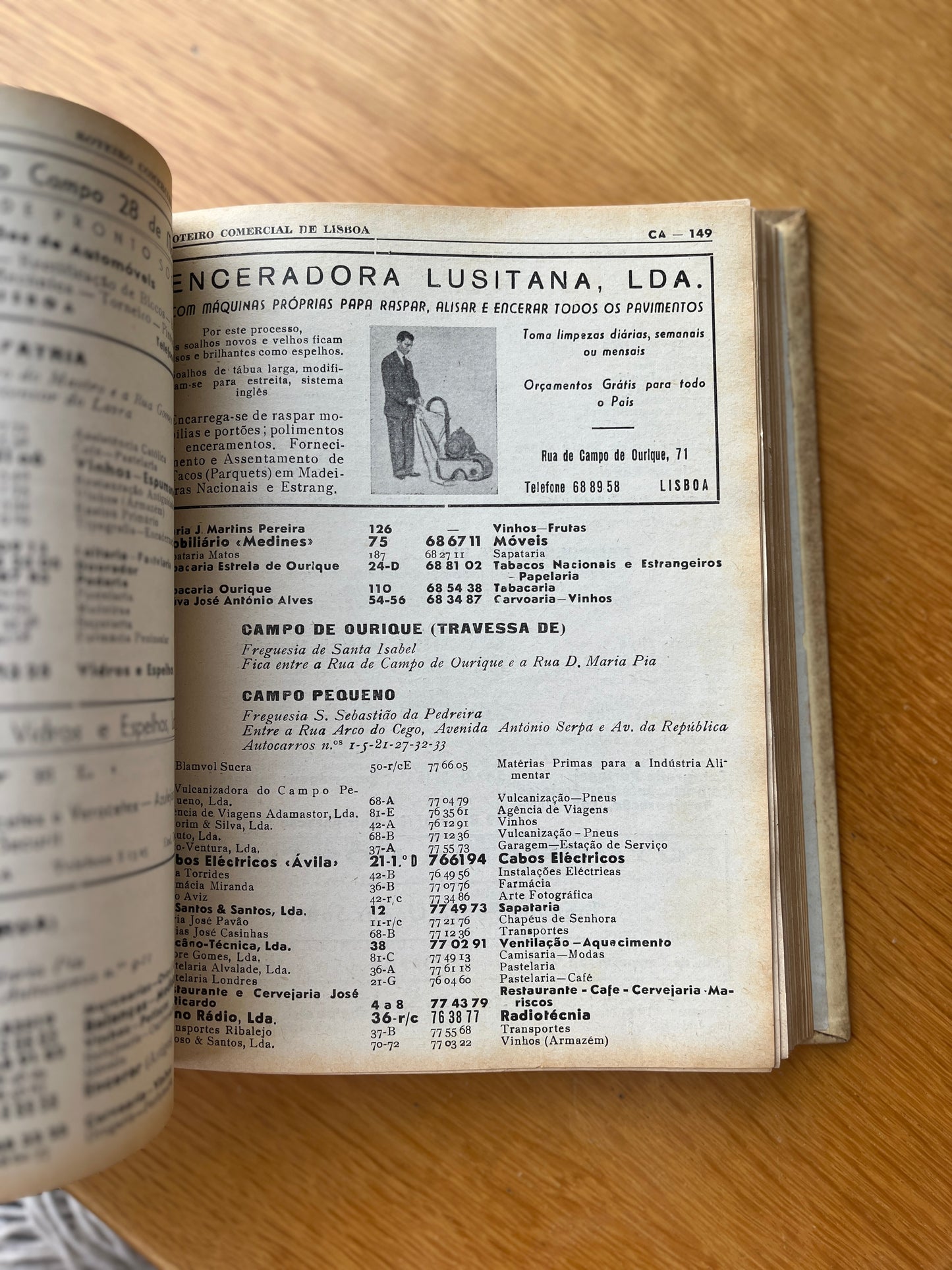 ROTEIRO COMERCIAL DE LISBOA 1961 1ª EDIÇÃO