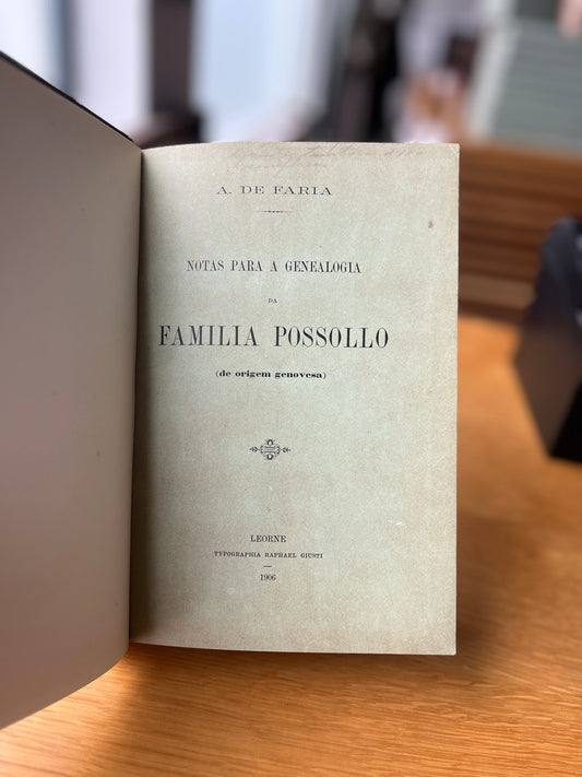 NOTAS PARA A GENEALOGIA DA FAMÍLIA POSSOLLO